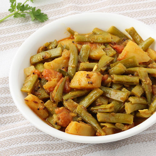 Gawar Sabzi Curry Recipe Guvar Nu Shaak