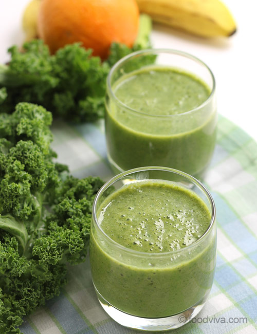 Healthy Kale Smoothie Raw Kale Smoothie Recipe with Banana