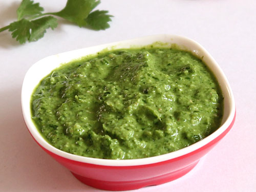 Coriander Chutney Recipe Mild Spicy Cilantro Chutney With Mint Step By Step