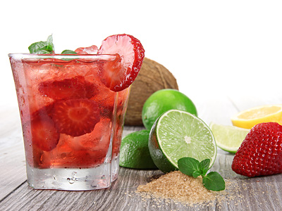 Strawberry Caipirinha Cocktail 