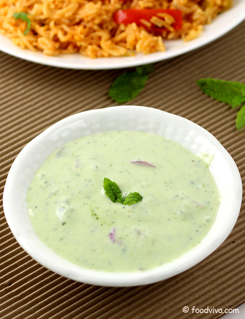 Mint Raita Recipe With Step By STep Photos - How to Make Pudina Raita