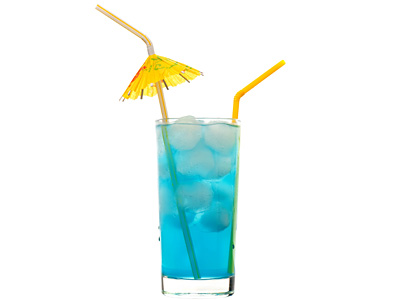 Blue Lagoon Cocktail Refreshing Cocktail Drink With Vodka And Blue Curacao