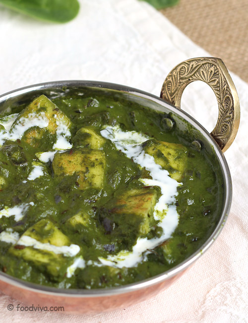 Easy Recipe of Spinach and Cottage Cheese Curry