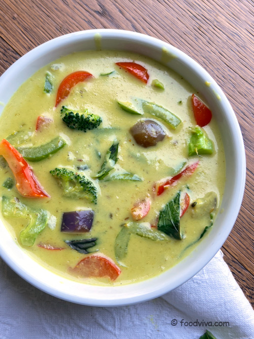 Thai Green Curry with Vegetables - Vegan Recipe