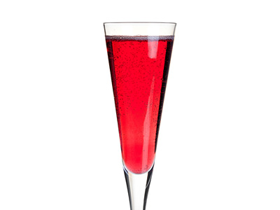 Pomegranate Juice and Champagne Drink