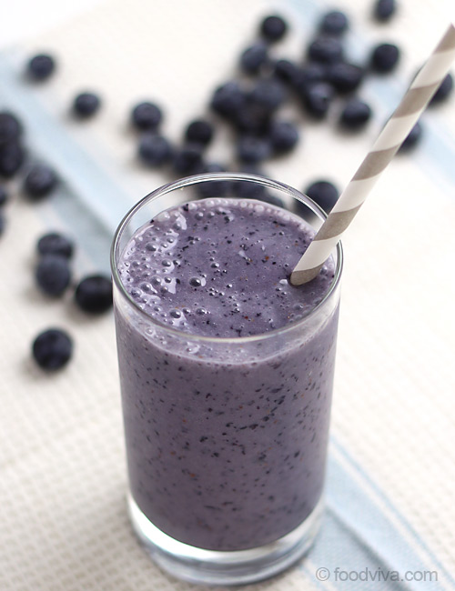 Blueberry Milkshake Recipe Yummy Shake With Almond Milk And Ice Cream