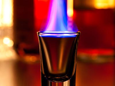 Flaming Dr Pepper Cocktail