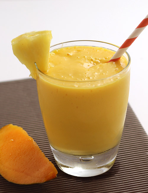 Mango Pineapple Smoothie Recipe - With Yogurt, Milk and Honey