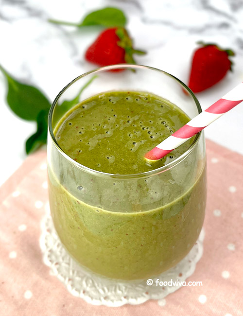 Strawberry Smoothie Recipe with Spinach