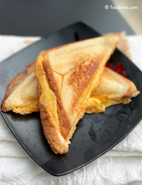 Grilled Cheese Sandwich On Stove top using a pan
