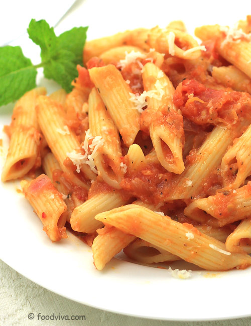 Tomato Pasta Recipe With Step By Step Photos - Pasta In Red Sauce