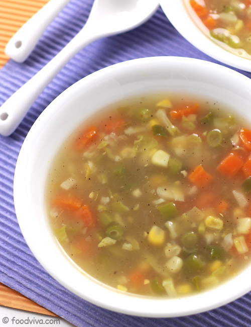 Vegetable Soup Recipe - Make Healthy Homemade Mix Vegetable Soup in