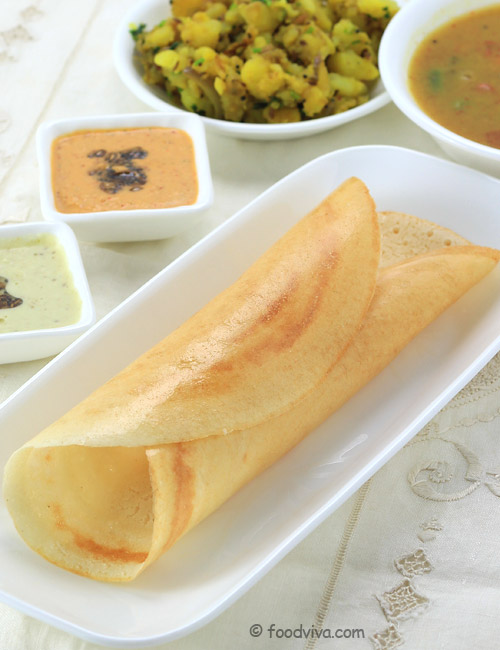 Dosa Recipe with Step by Step Photos - With Dosa Batter from Scratch