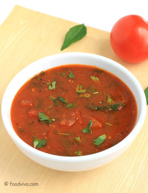 Tomato Rasam Recipe With Step By Step Photos - Thakkali Rasam, Tomato Charu
