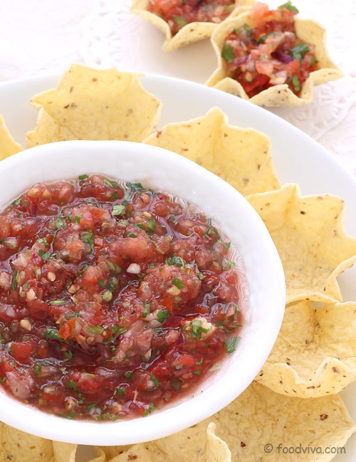 Tomato Salsa Dip Recipe - How to make Tomato Salsa